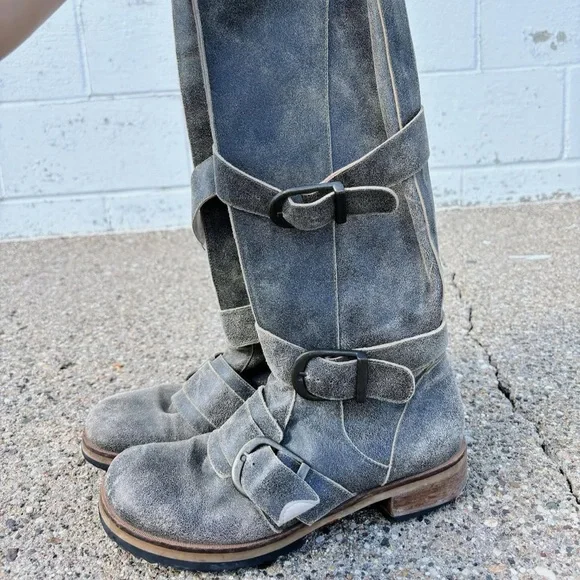 Gee WaWa Leather Moto Boots - Picture 2 of 5